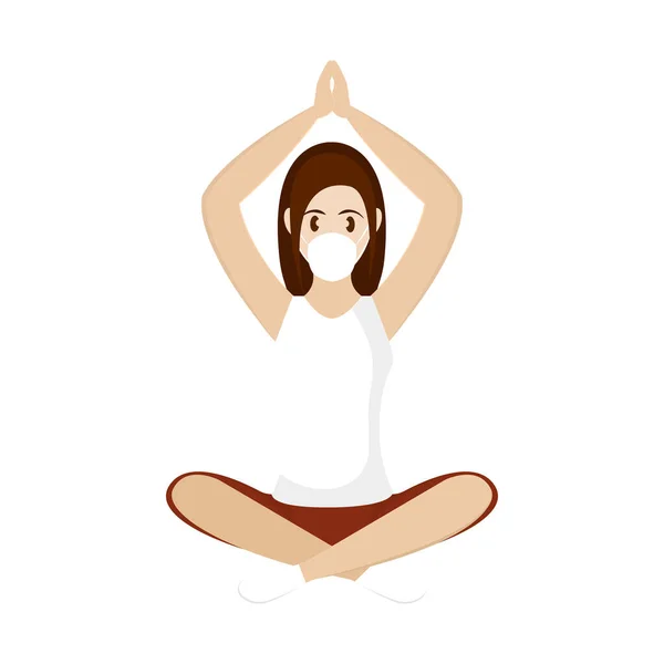 Yoga aislado de mujer — Archivo Imágenes Vectoriales