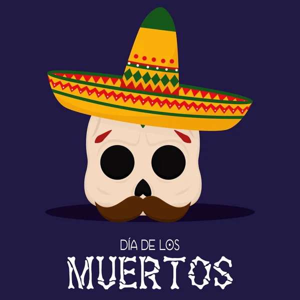 Плакат Dia de los muertos — стоковый вектор