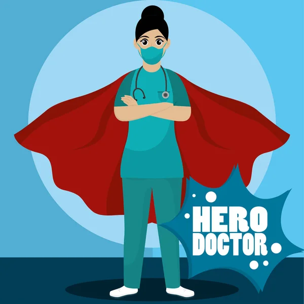 Surgeon hero doctor — Stock Vector