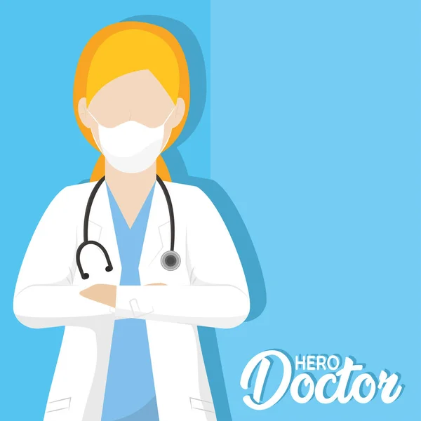 Médico médico mujer — Vector de stock