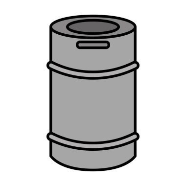 İzole bira silindiri simgesi