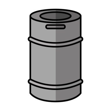 İzole bira silindiri simgesi