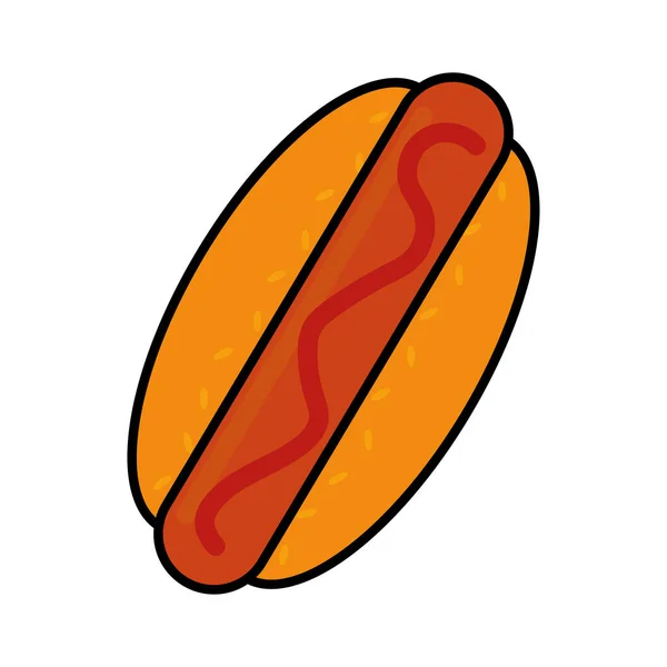 Saucisse allemande isolée — Image vectorielle
