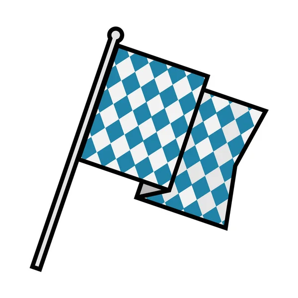 Geïsoleerd pictogram Blauwe vlag — Stockvector