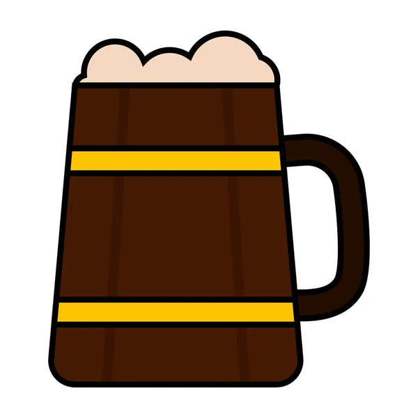 Ícone de barril de cerveja isolado — Vetor de Stock