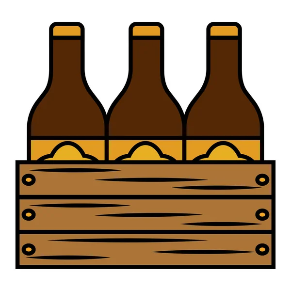 İzole bira şişeleri simgesi — Stok Vektör
