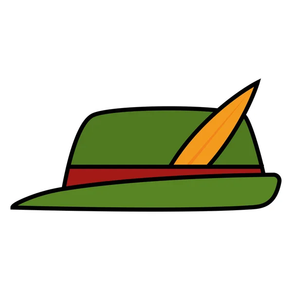 Μεμονωμένο εικονίδιο καπέλου — Διανυσματικό Αρχείο
