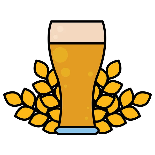 Icono de vidrio de cerveza aislado — Vector de stock