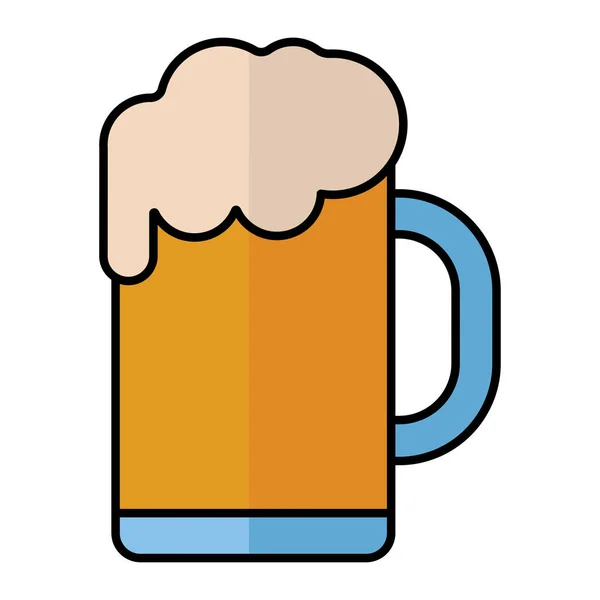 Isolated glass beer icon — Stockvector