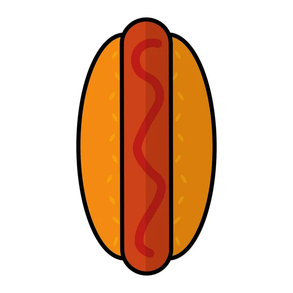 Isolated german sausage icon — Stock Vector