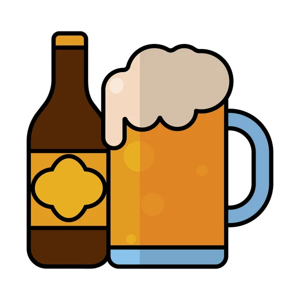 Isolated beer bottle icon — Stock Vector