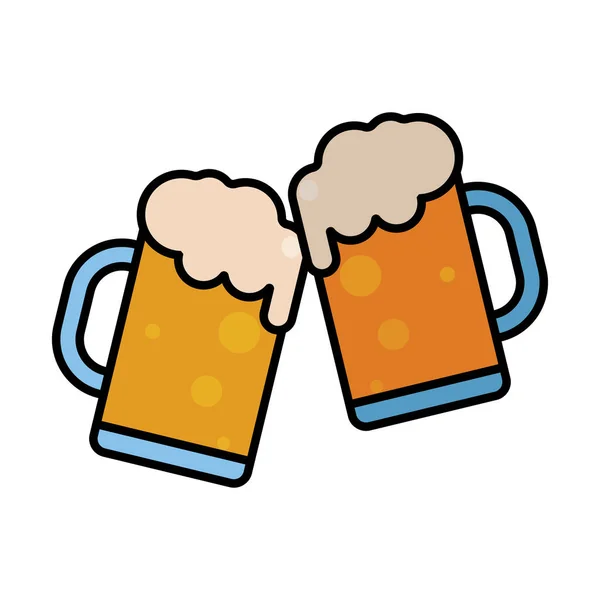 Vereinzelte Glas-Bier-Ikone — Stockvektor