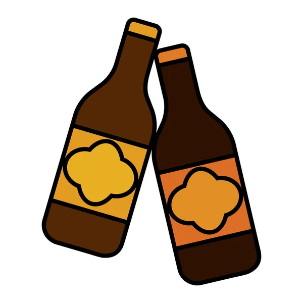 Μεμονωμένο εικονίδιο φιάλης μπύρας — Διανυσματικό Αρχείο