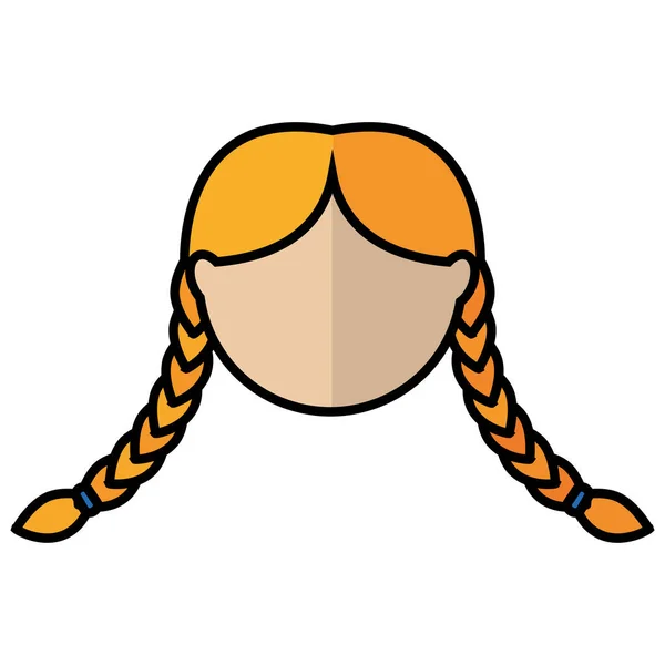 Izolowana ikona głowy kobiety — Wektor stockowy