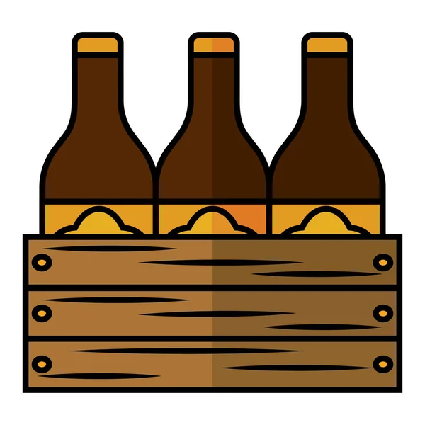 Ícone de garrafa de cerveja isolado Gráficos De Vetores