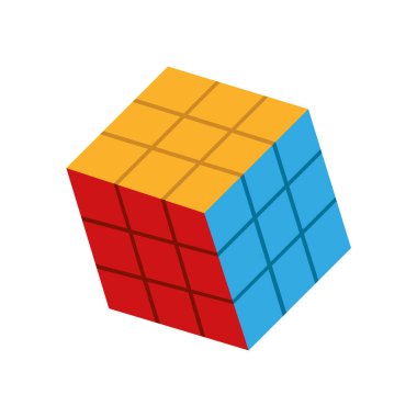 İzole edilmiş rubik nesne