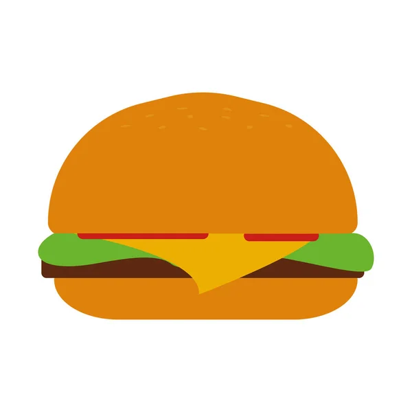 Hambúrguer isolado comer —  Vetores de Stock