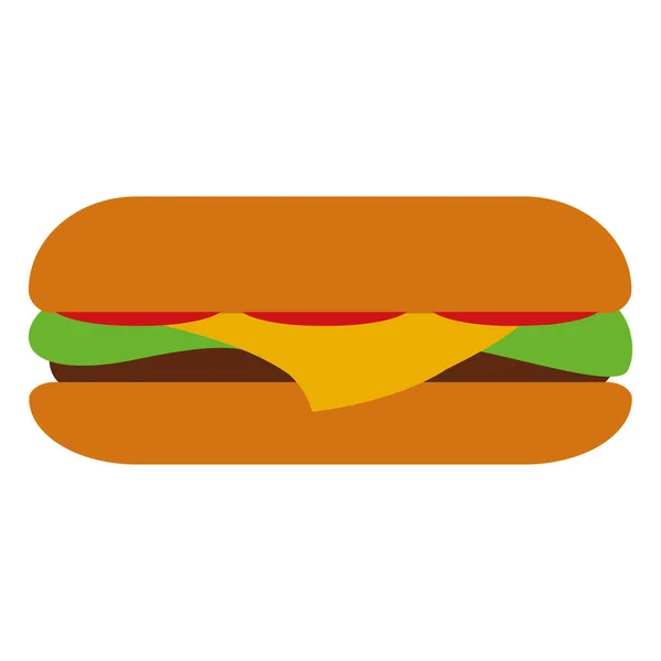 Comer sándwich aislado — Archivo Imágenes Vectoriales