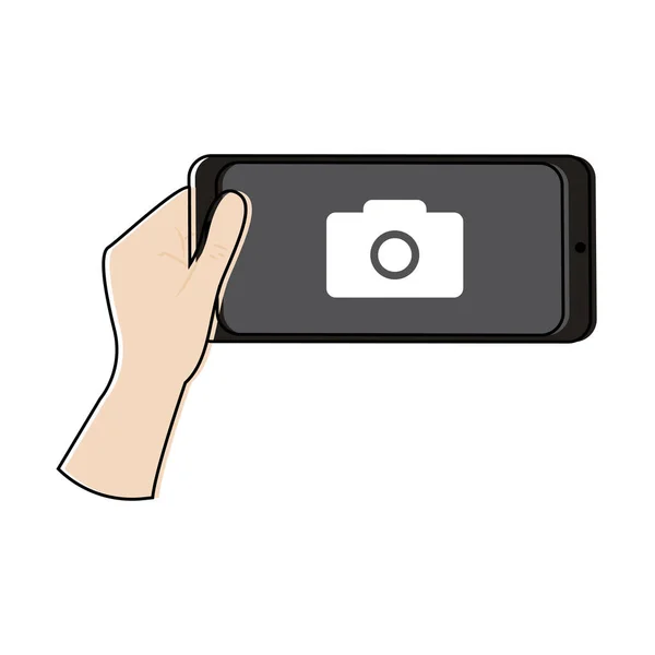 Izolowany smartfon fotograficzny — Wektor stockowy