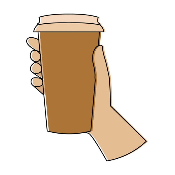 Vereinzelt Kaffee trinken — Stockvektor