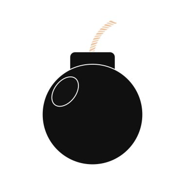 İzole edilmiş siyah bomba simgesi