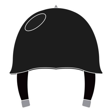 İzole edilmiş siyah kask simgesi