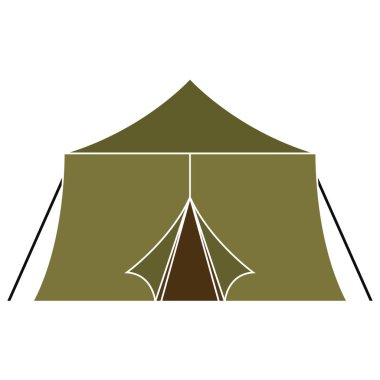 İzole edilmiş çadır asker simgesi