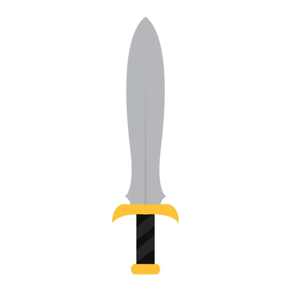 Isolée épée or icône — Image vectorielle
