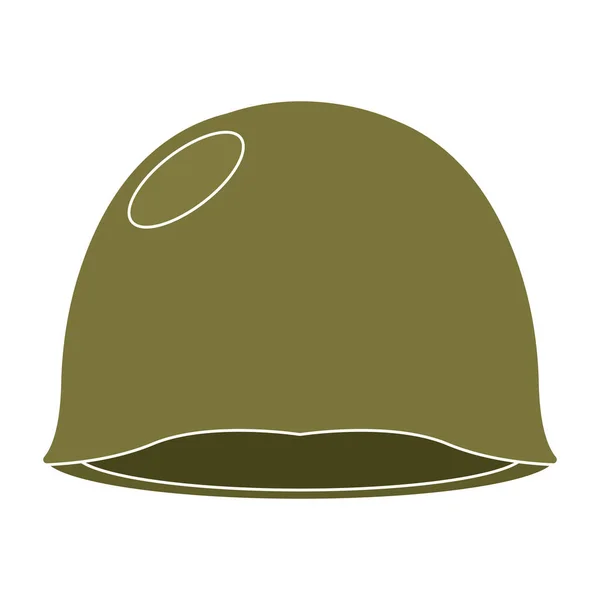 Изолированный зелёный шлем — стоковый вектор