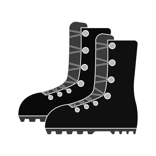 Isolated boots soldier icon — Stock Vector