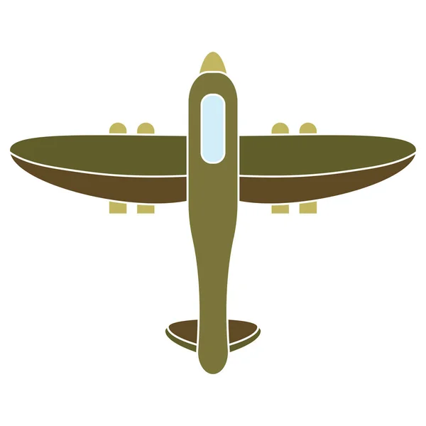 Isolated airplane soldier icon — Stock Vector