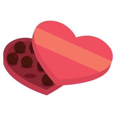 İzole romantik şekerler.