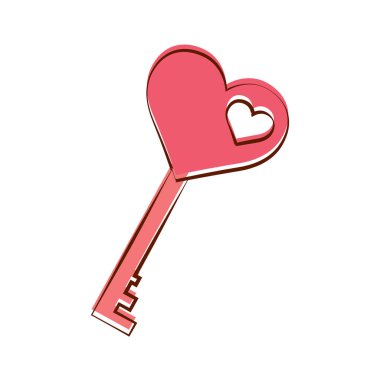 İzole romantik anahtar.