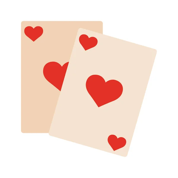 Isolated romantic heart cards — Stock Vector