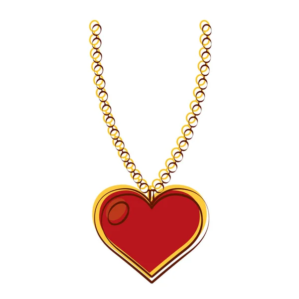 Isolated romantic heart jewel — Stock Vector