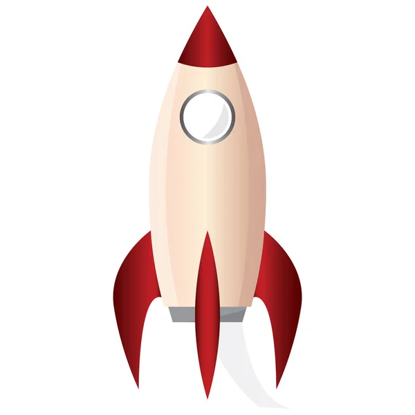 Isolated Space rocket red road to space — Stock Vector