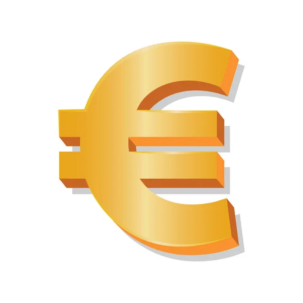 Elszigetelt euro-szimbólum — Stock Vector