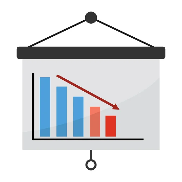 Disminución aislada del informe — Archivo Imágenes Vectoriales