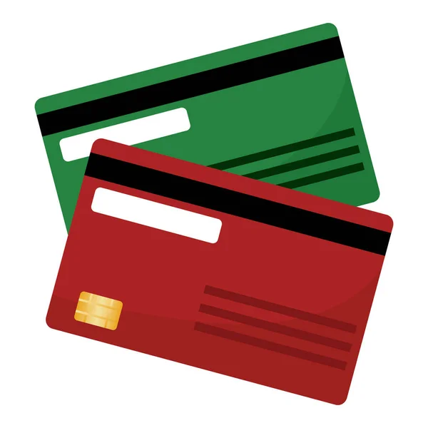 Izolované kreditní karty — Stockový vektor