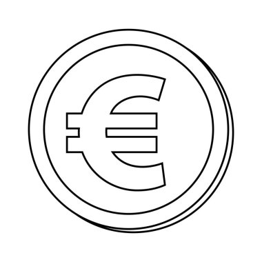 İzole Euro madeni para çekme