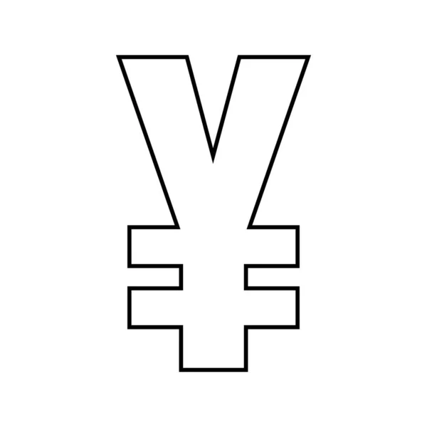 Малюнок ізольованого символу єни — стоковий вектор