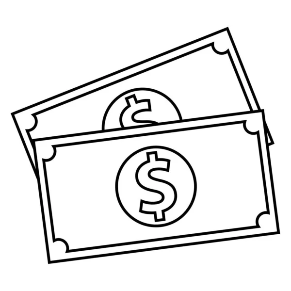 Billete de dólar aislado sorteo — Archivo Imágenes Vectoriales