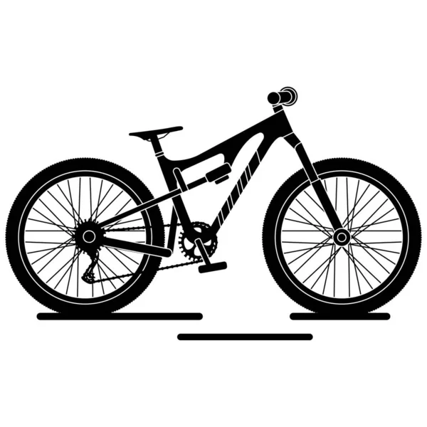 Medio aislado bicicleta antigua — Vector de stock