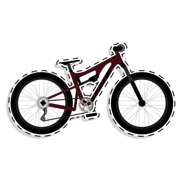 Etiqueta engomada de bicicleta mediana — Archivo Imágenes Vectoriales