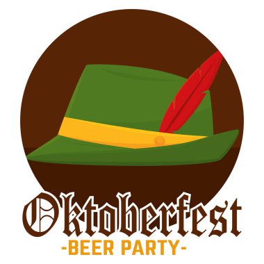 İzole edilmiş Alman şapkası Ekim Festivali