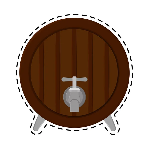 Pegatina barril cerveza — Vector de stock