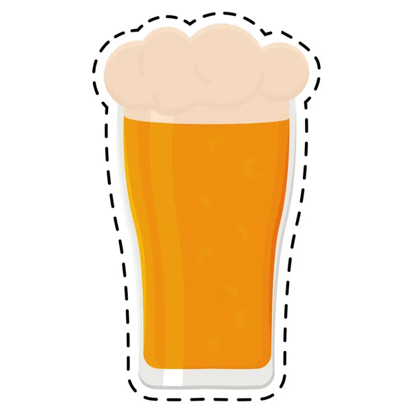 Sticker beer glass — Stock Vector