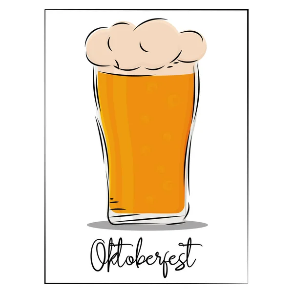 Bira bardağı resmi. — Stok Vektör