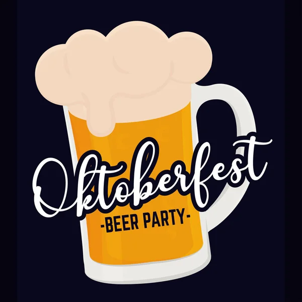 Bierparty oktoberfest blau — Stockvektor