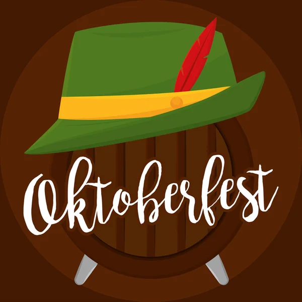German hat oktoberfest — Stock Vector